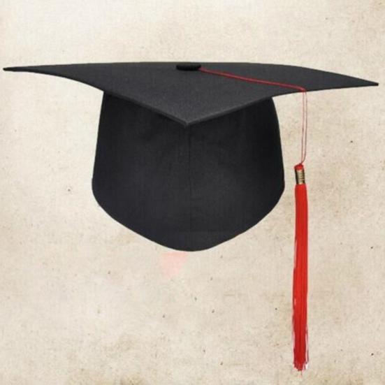 Mortarboard Tassels Solid Color Classic Design Square Board Breathable Decorative Comfortable Unisex Graduation Party Hierophant Hat Headwear
