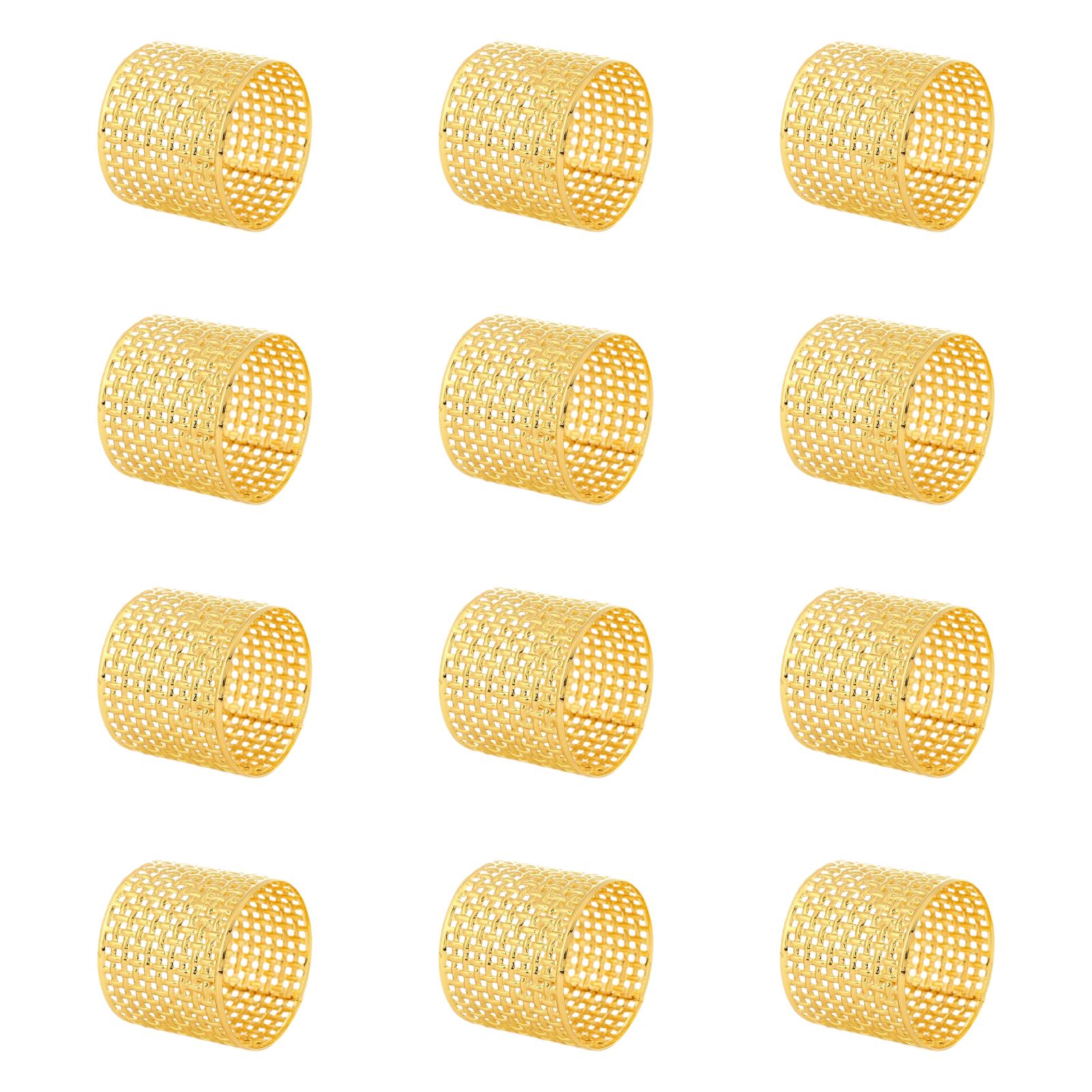 

Tableware Hotel Napkin Rings Metal Napkin Rings Metal Grid Pattern Sturdy Metal Construction Fine Craftsmanship