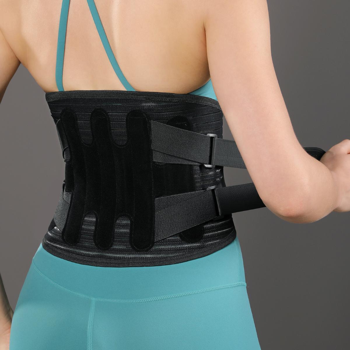 

Vbosi 1 Piece Men Women Adjustable Breathable Waist Support Lower Back Brace With Metal Stabilizers M