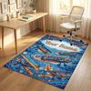 Fantasy Magic Theme Crystal Velvet Rug Personalized Custom Name Text Soft Floor Mat Home Decor