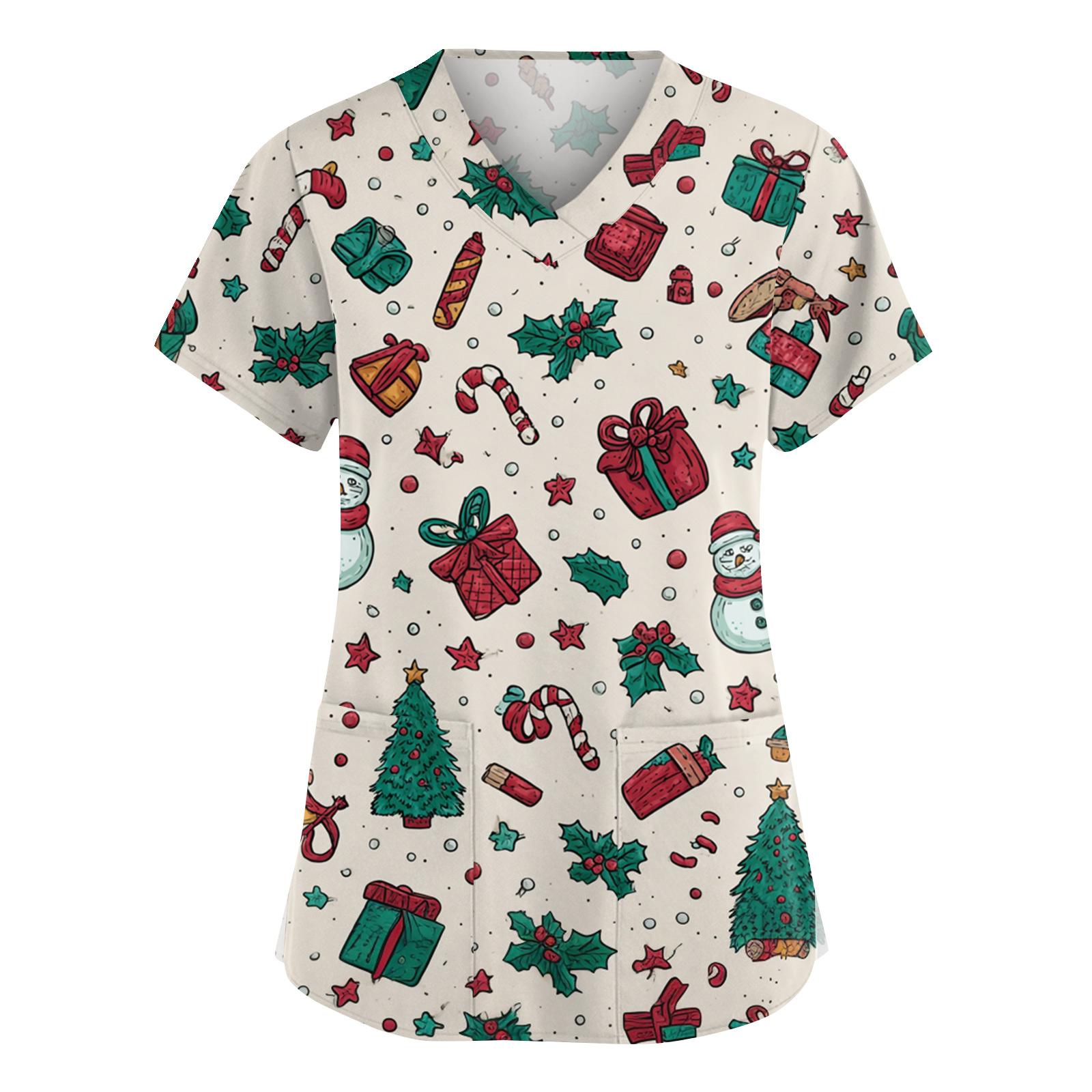 

Женская мода V-образный вырез короткий рукав комбинезон с карманами принт топы одежда XXL зелёный