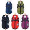 Cold Proof Pet Cotton Vest Coat Built‑in Reflective Harness Winter Dog Ski Coat Warm Sleeveless Clothes For Winter Daily Walking