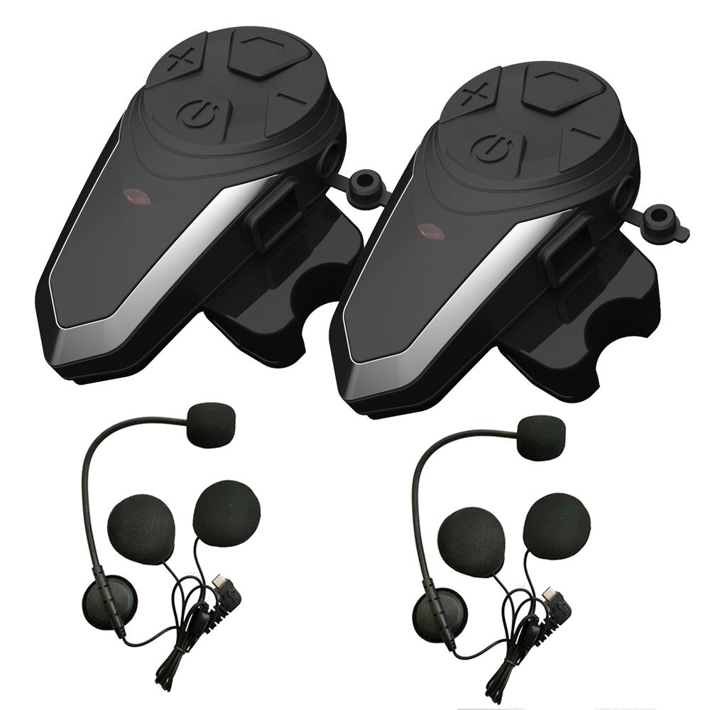 Motorsykkel Bluetooth Hjelm Headset Intercom for Riders Trådløs Intercomunicador Interphone MP3 FM
