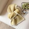 Knitted scarf women's winter thickened warm solid color wool scarf couple Korean atmosphere neck protection