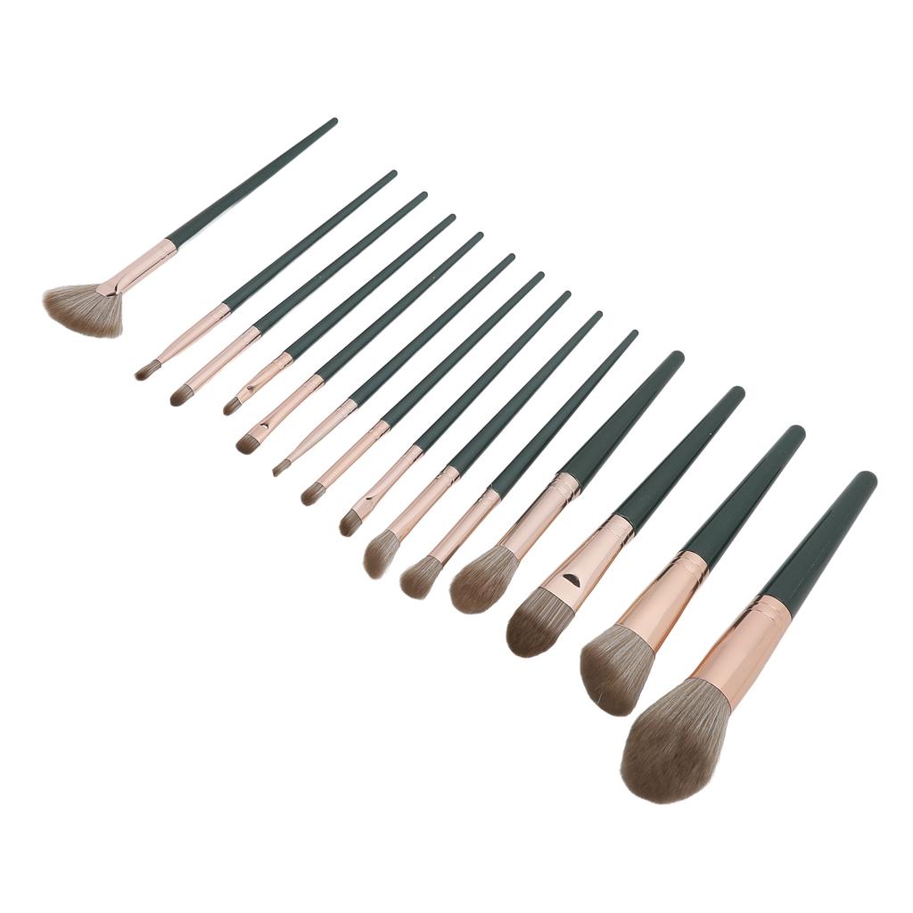 Set 14 Pennelli Trucco Polvere Correttore Fard Ombretti Blush con Verde St