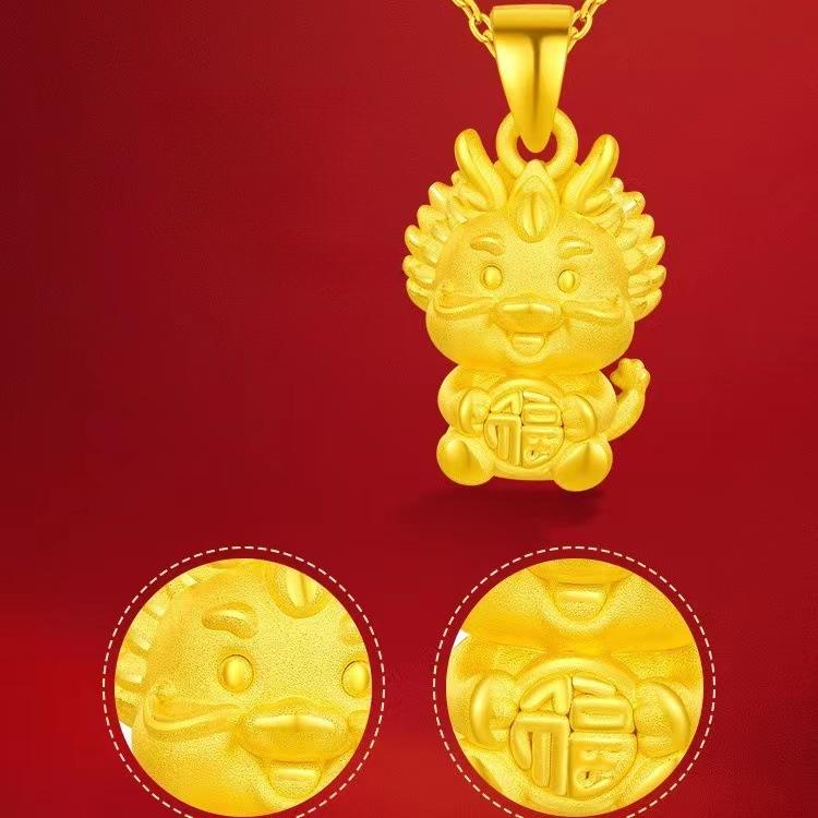 Little Dragon Pendant Necklace Festive Gift for Girlfriend