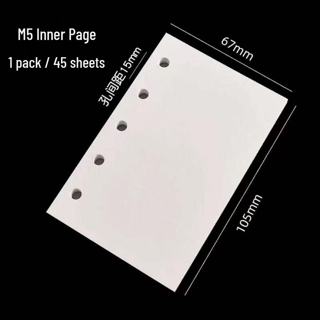 M5 Detachable PU Leather Loose-Leaf Planner Notebook for Notes & Decorations