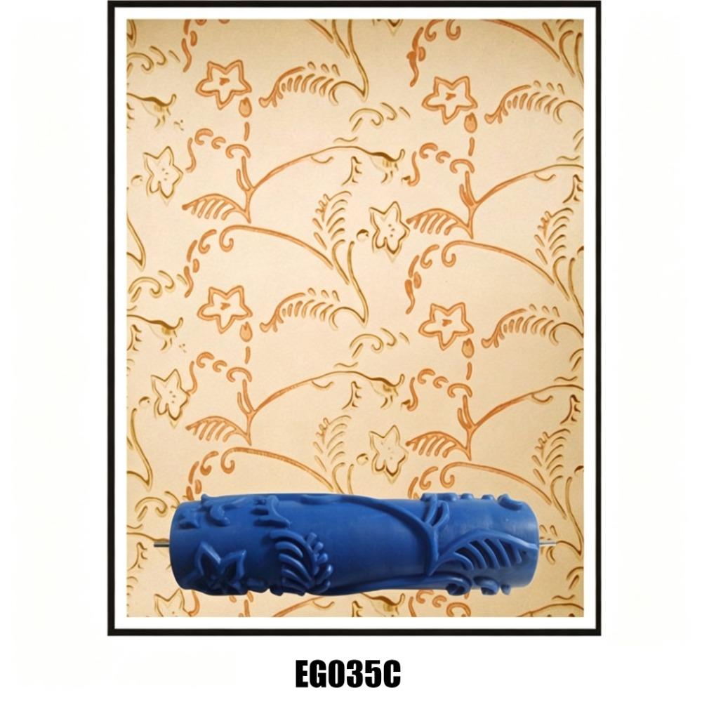 Reusable Patterned Paint Roller Texture Paint Tool Wall Painting Roller Cabinets Painting