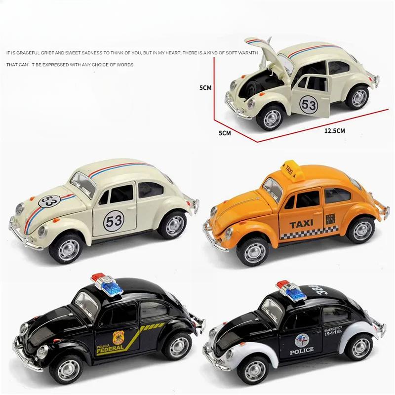 Classical Police Car, Taxi, Racing Car, Rebound Car Model, Children'S Toy Gift