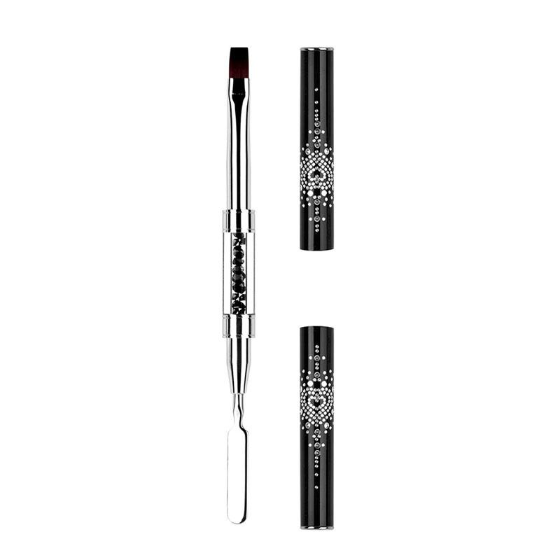 1PCS Dual-Ended Hard Thin Manicure French Builder Gel Brush Nail Art Brush Nail Gradient Brush for Nails Tool XJS08