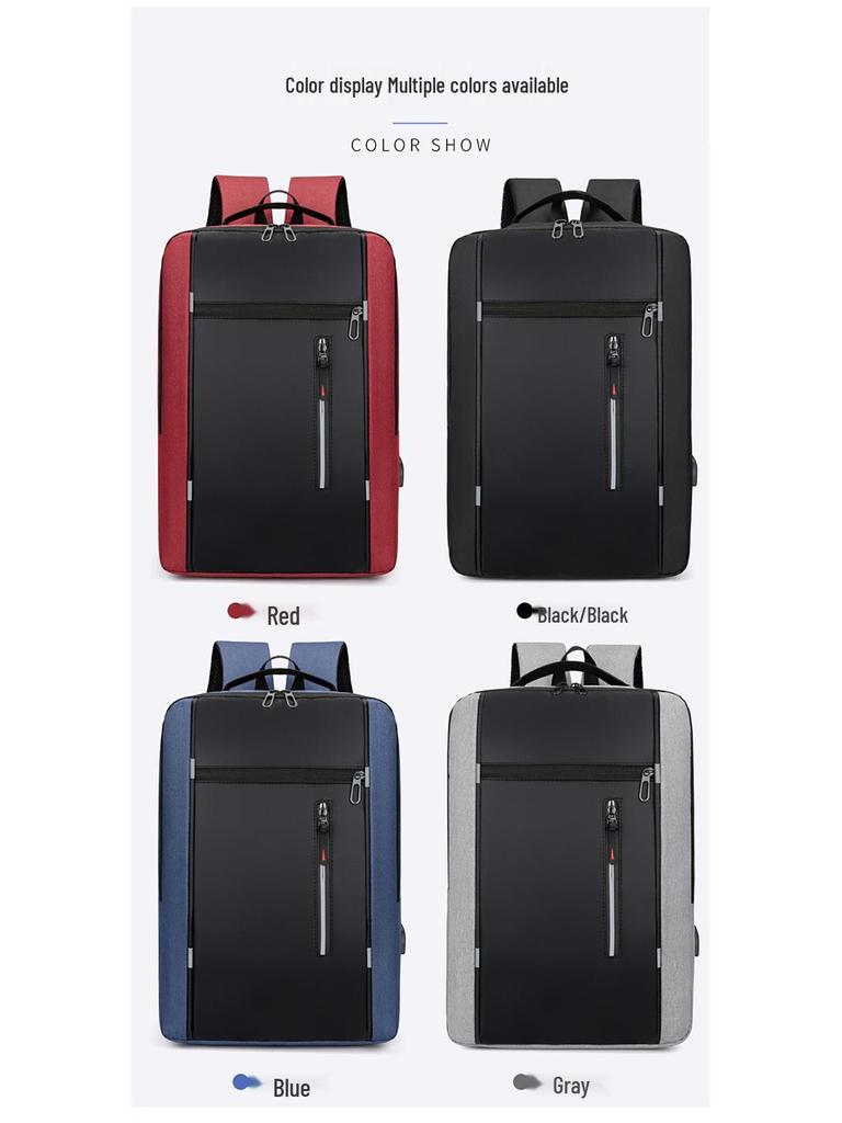High-end Men's 15-inch Multifunctional Business Backpack with USB and Logo Printing Option