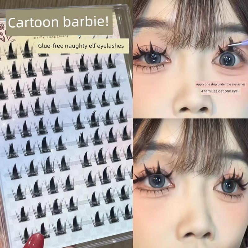 Glue-Free Self-Adhesive Thick Baby 3D Fake Eyelashes Glue-Free Naughty Elf