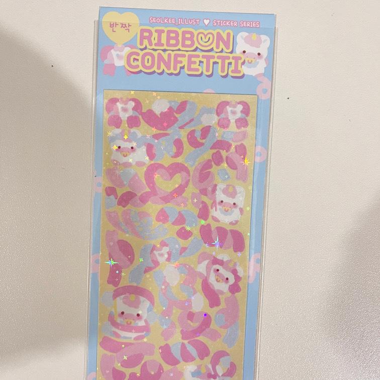 

Наклейка с лентой «Любовь» Лазерная блестящая наклейка Звездная погоня Маленькая карточка Материал Goo Card Декоративная наклейка синий