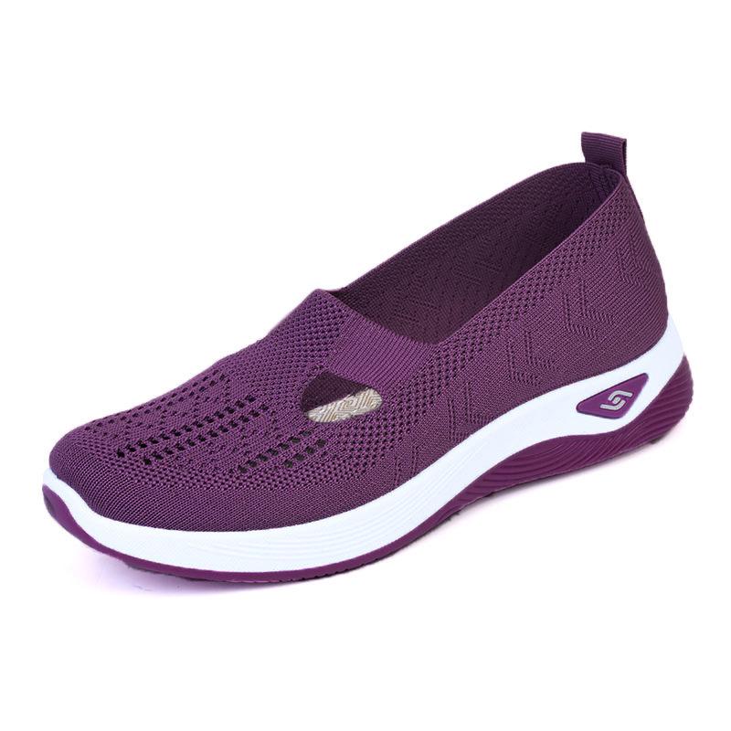 Breathable Plus Size Women's Mesh Casual Shoes - Comfortable Footwear for Middle-Aged & Elderly Moms