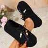 Fashion Women Sneakers Retro Style Thick Bottom Shoes Women Casual Flat Loafers All-Match Summer Rubber Sole Round Toe Sneakers Women