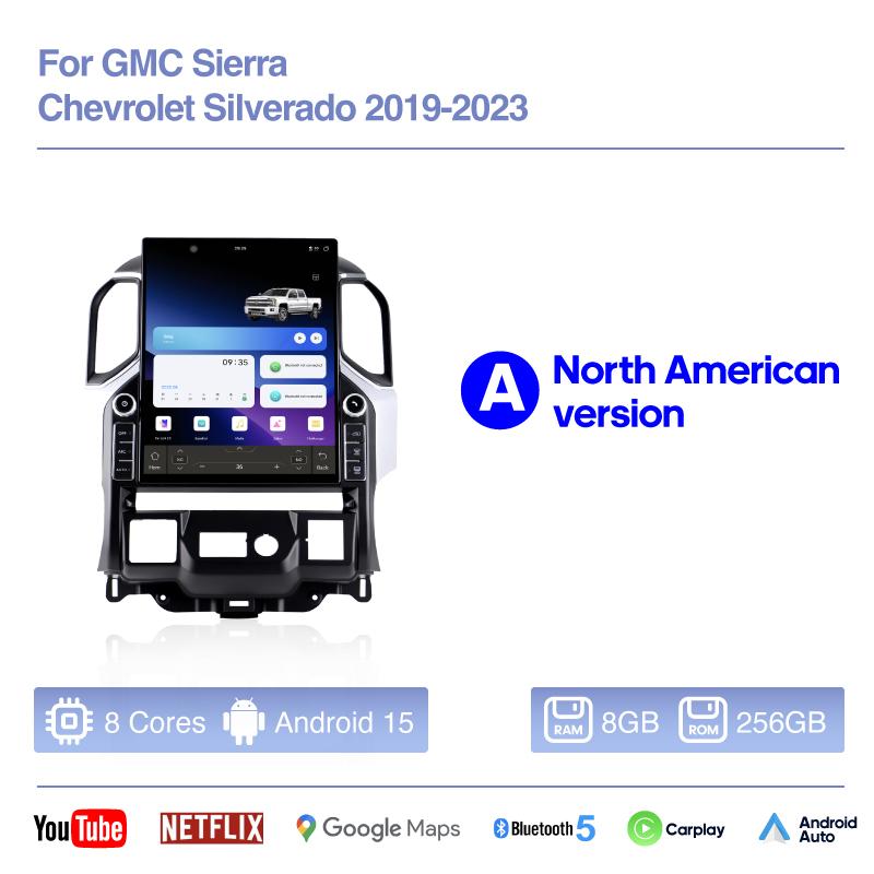 16.2 Inch 7870 Android 15 Car Radio for for Chevrolet Chevy Silverado GMC Sierra 2019 2020 2025 2025 2025 Carplay Upgrade GPS