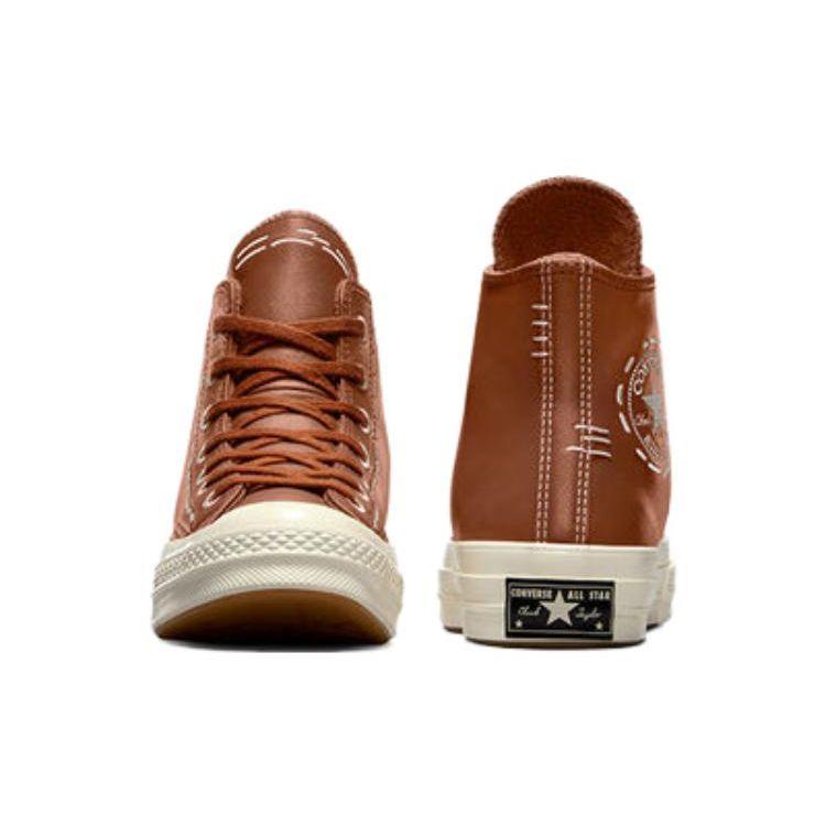 Converse Pantofi pentru femei Chuck 70 High Bold Stitch - Tawny Owl Egret maro A07951C
