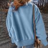 Damen Pullover mit Farbe und Sweatshirt Plüsch Langarm Mode Sweatshirt