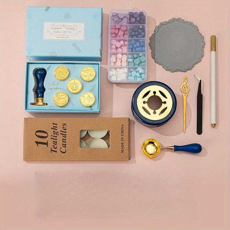 Seal Wax Stamp Set Kit DIY Craft Supplies Scrapbooking Valentine's Day Birthday Gift Lacquer Seal Wholesale Complete Set