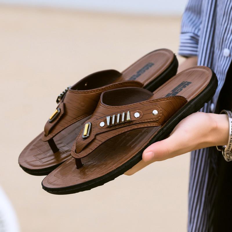 

Summer flip-flops men s and young people s trendy shoes home wear slippers soft-soled toe cool slippers wading shoes beach shoes 39