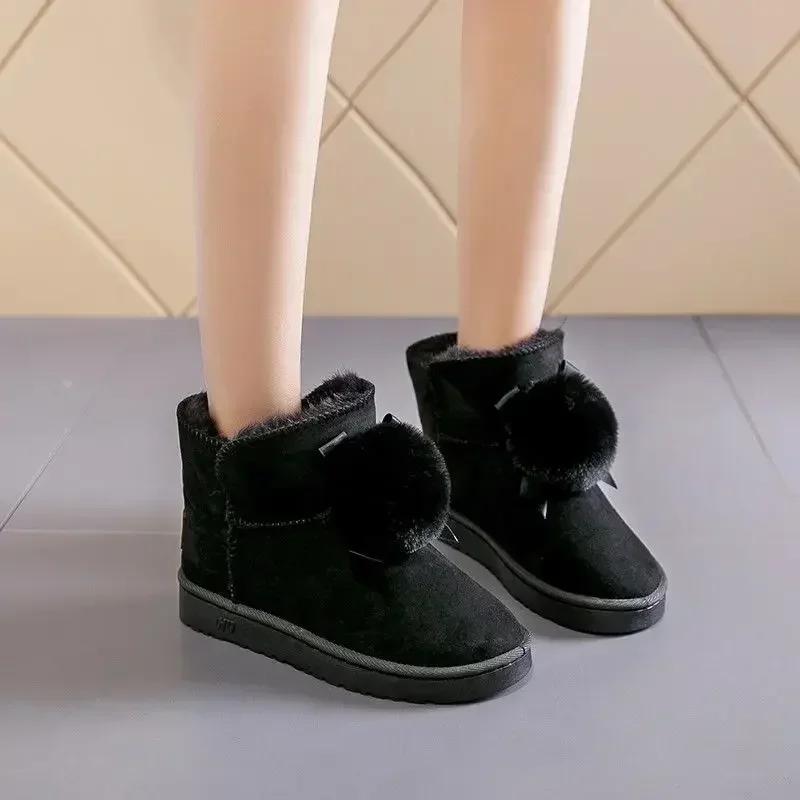 Fashion Chunky Ladies Snow Boots Fashion 2024 Female Shoes Kawaii Cute Platform Large Size Warm 39 Boot Winter Novelty Spring Autumn Hot