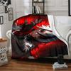 1Pc Dark Fantasy Warrior Flannel Blanket, Soft And Comfortable, Casual Warm, Camping Travel, Christmas, Halloween Xmas Gift S1200
