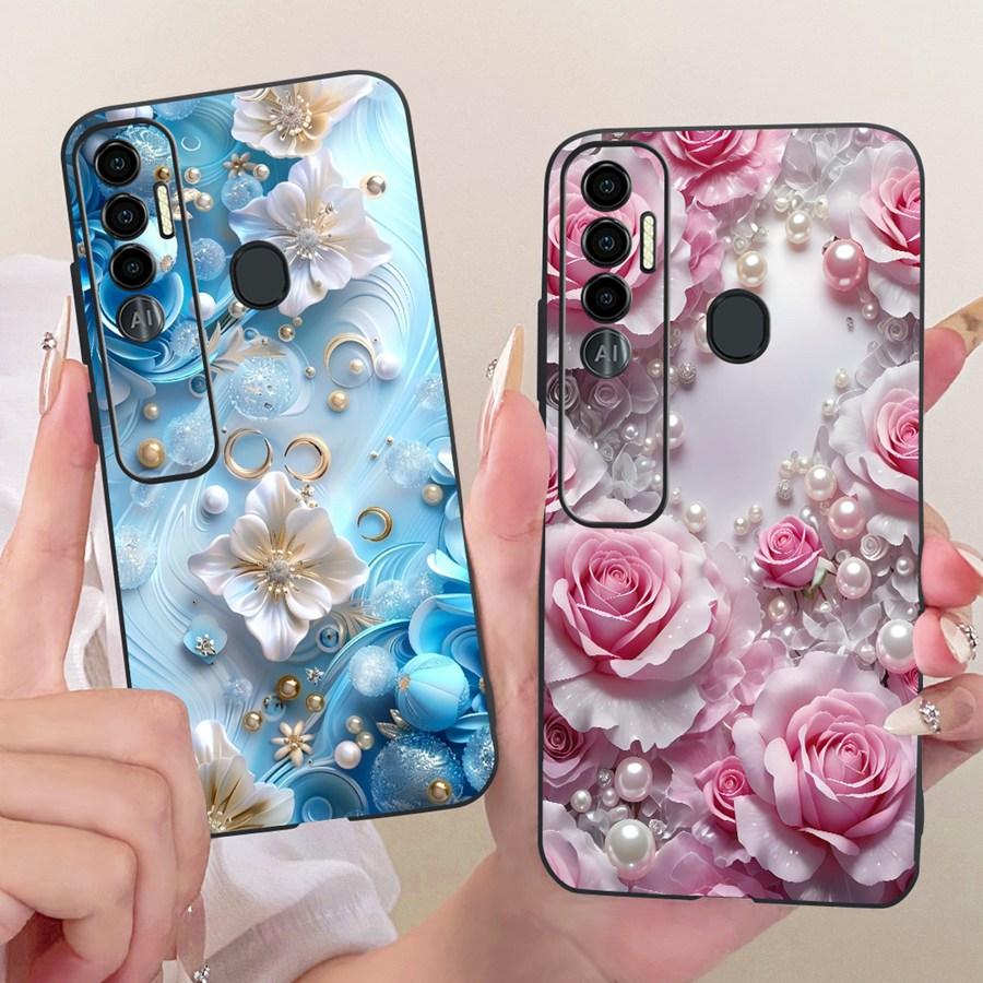 Case For Tecno Spark 7 Pro Phone Back Cover For Tecno Spark7 7T 7Pro  Fashion Style Black Case TPU Soft Silicone Bumper Coque