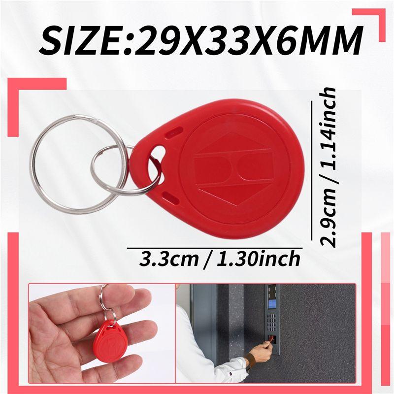 ABUL-50Pcs 125 Khz Proximity ID Card RFID Keyfob Access Control Key For Door Entry Access Control System TK4100