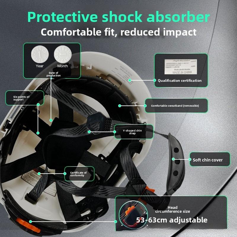 Augenschutz und bruchsichere Baustellenhelme Geräuschreduzierende Kapselgehörschützer Bau Schutz-Kopfbedeckung