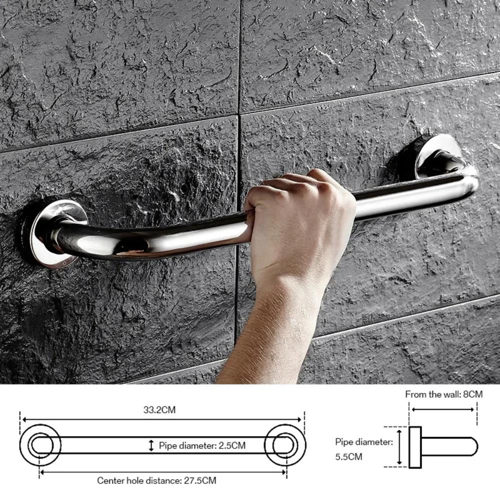1/2pcs 30/40/50cm Handrail  High Quality Stainless Steel Bathroom Tub Toilet Grab Bar Shower Safety Support Handle Towel Rack