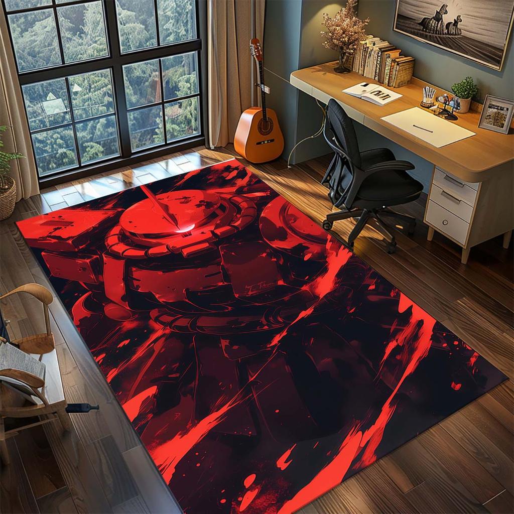Tappeto Robot Mecha Anime Gundam Tappeto Grande Area Tappetino Pavimento Antiscivolo Lavabile Stanza Gamer Camera da Letto Decorazione Casa