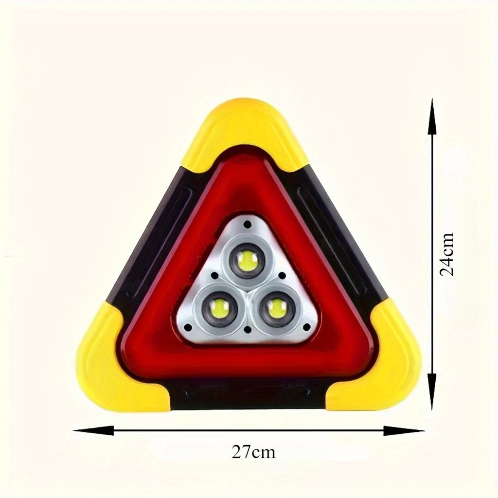 Lampă de avertizare triunghiulară solară portabilă LED Semnal de siguranță rutieră Lumini de lucru LED luminoase pentru repararea mașinilor