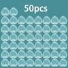 50/100pcs Heart-Shaped Plastic Cosmetic Jar Set Empty Clear Containers Mini Refillable Plastic Boxes with Lids for Sample Powder