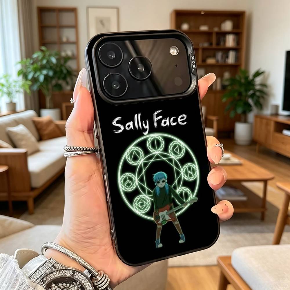 Sally Face Sal Fisher Gothic Phone Case For iPhone 17,16,15,14,13,12,11 Plus,Pro Max,XS,Colorful Silver Phone case Funda Cover