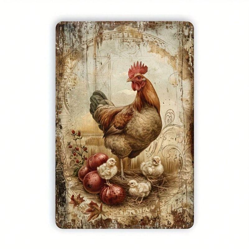 Retro Metal Tin Sign Wall Art Decor for Living Room Bedroom Office