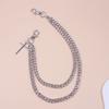 European and American punk hipster male hipster female cool metal trouser chain hip hop multi-layer chain cross decorative trouser chain