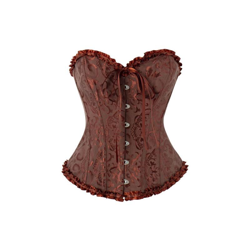 Women Strapless Lace Bridal Corset Waist Cincher Shapewear Bustier
