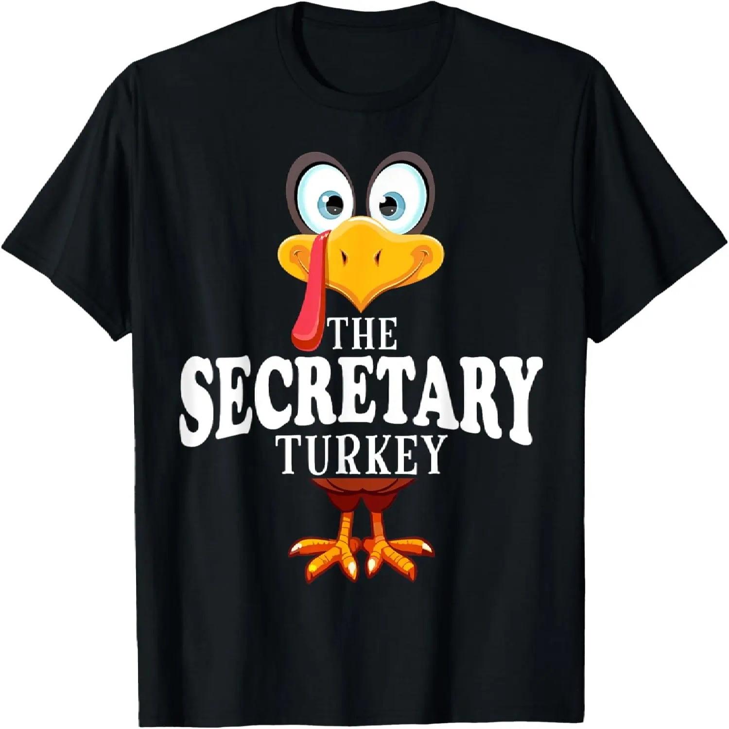 

Thanksgiving The Secretary Turkey Pajama T-Shirt XXXXXL чорний