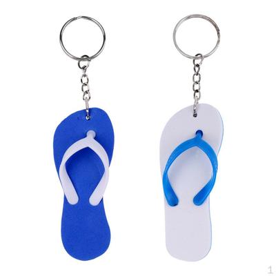 2 Pieces / Set Flops Shaped - Yachting Boating Floating Key Chain Ring Outdoor Water Sports