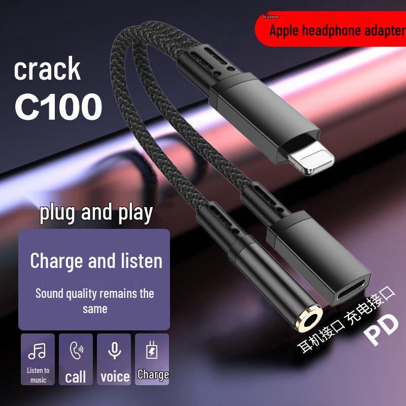 

Apple iPhone Adapter: Lightning to 3.5mm Audio & Fast Charge Converter