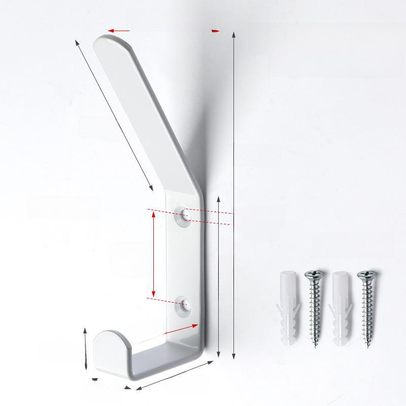 "Black Coat Hook Wall Hanging, Iron Bracket, Cross-Border Hardware for Room Door Storage"