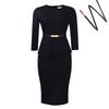 2026 Women's Solid Color Bodycon Pencil Skirt Dress