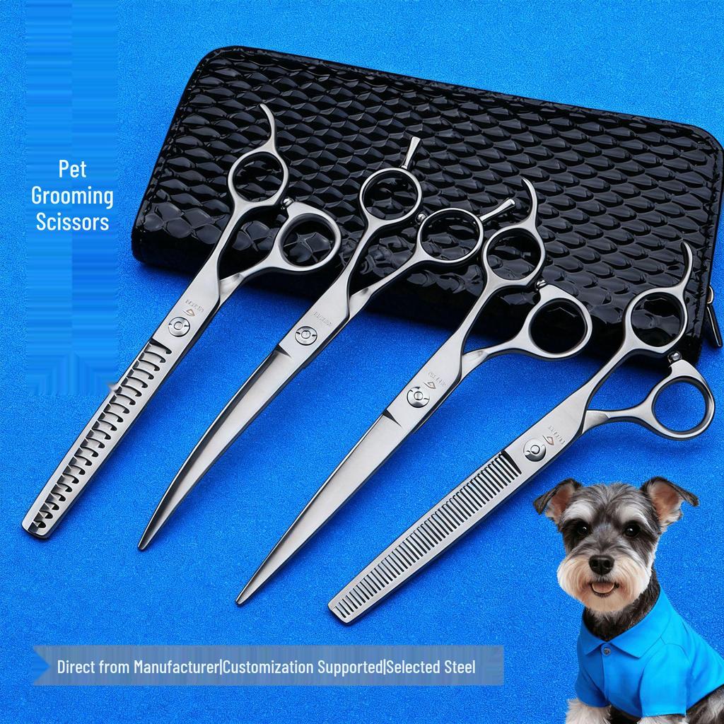 7-inch Matte Finish Pet Grooming Shears for Fine Trimming and Styling