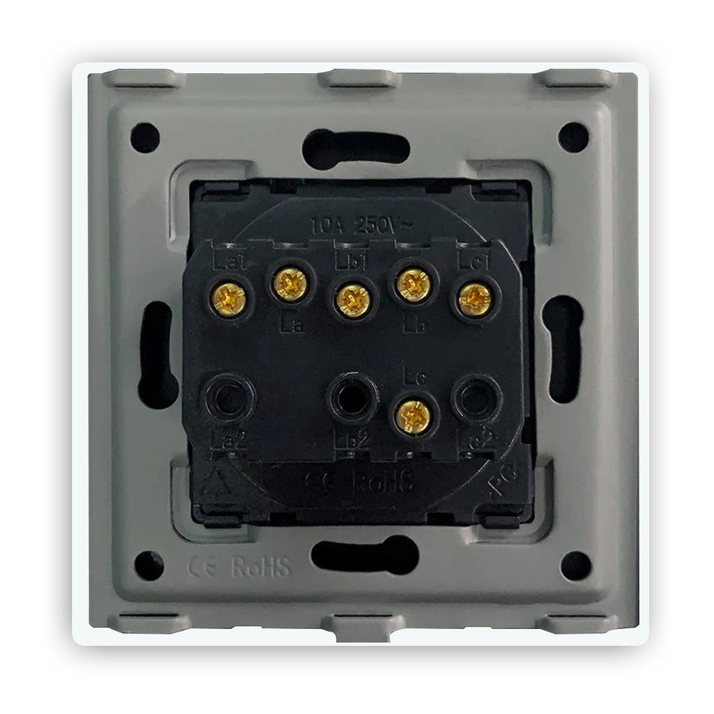 Bseed 1 Gang 1 Way 2 Way 3 Way Push Button Switch EU Standard Home Switch Black White Golden With Crystal Glass Panel