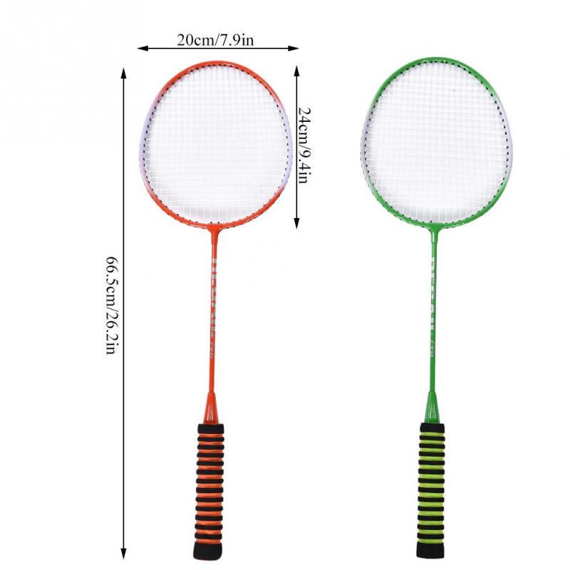 Steel Alloy High Elastic Sponge Handle Badminton Racket Set Training Racquets with Bag