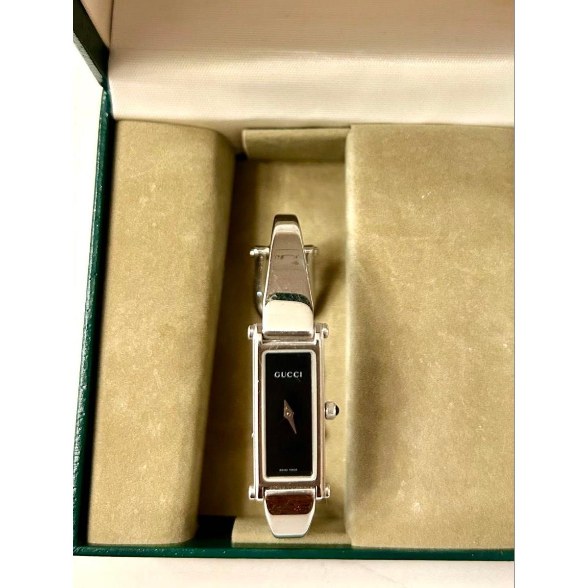 Used GUCCI Gucci 1500L Bangle Watch Ladies Watch Black Dial Working Product