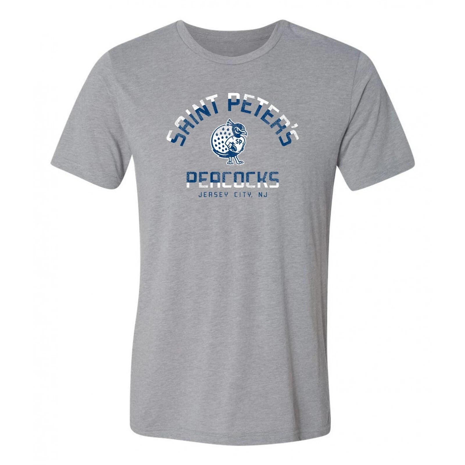 St Peter s University Peacock Division Arch Triblend T-Shirt - Athletic Grey M
