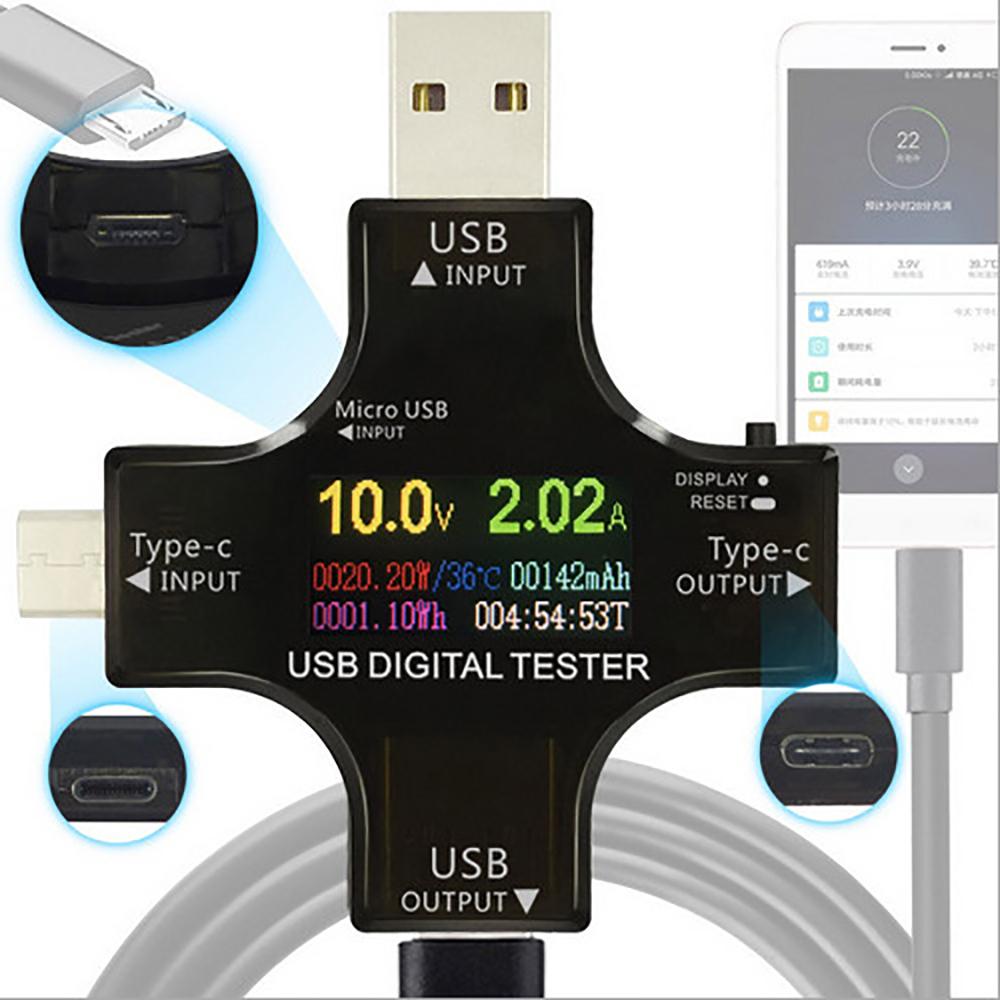 USB Type-C Digital Meter Tester Multimeter Voltmeter Current & Voltage Monitor