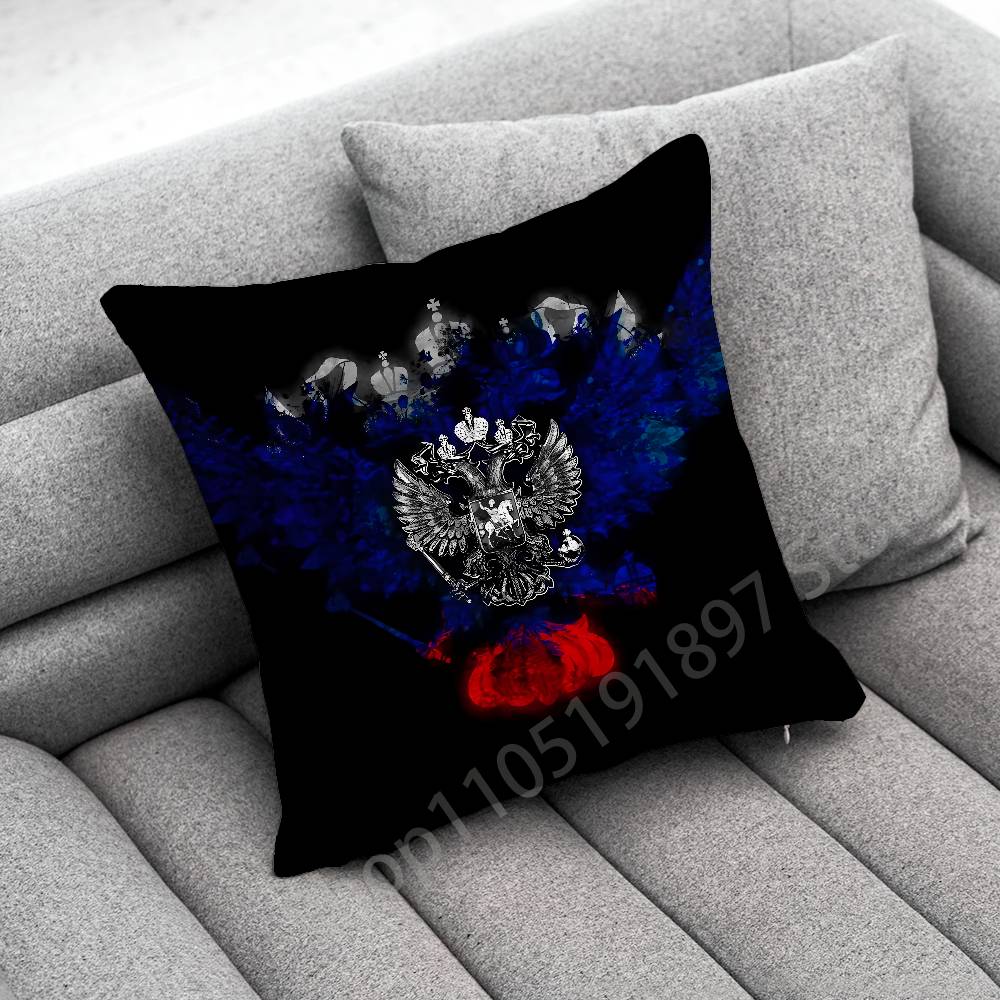 Russia Passport National Emblem Flag Throw Pillow Case For 40x40cm 45x45cm 50x50cm 30x30cm Square Office Pillowship Cover