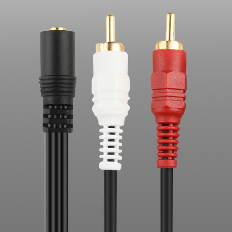2RCA to 3.5mm AUXs Cable, 3.5mm Female to 2RCA 2Male Headphone Adapter Y Splitter Stereo Sound Cord for Tablets